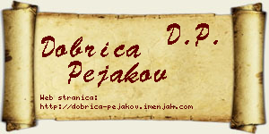 Dobrica Pejakov vizit kartica